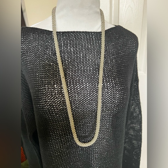 Vtg Silver Tone Petite Ball Bead Cluster Chain Necklace Pullover 17.5” long - Picture 2 of 7